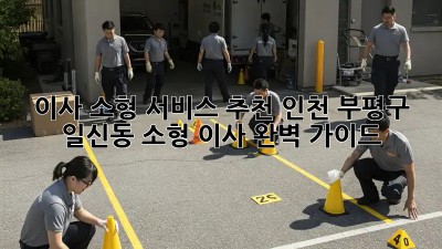 이사 소형 서비스 추천: 인천 부평구 일신동 소형 이사 완벽 가이드
