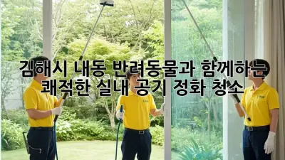 김해시 내동 반려동물과 함께하는 쾌적한 실내 공기 정화 청소